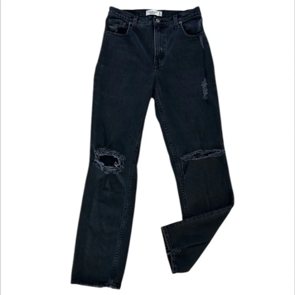 Abercrombie The 90s' straight ultra high rise jeans size 27 black